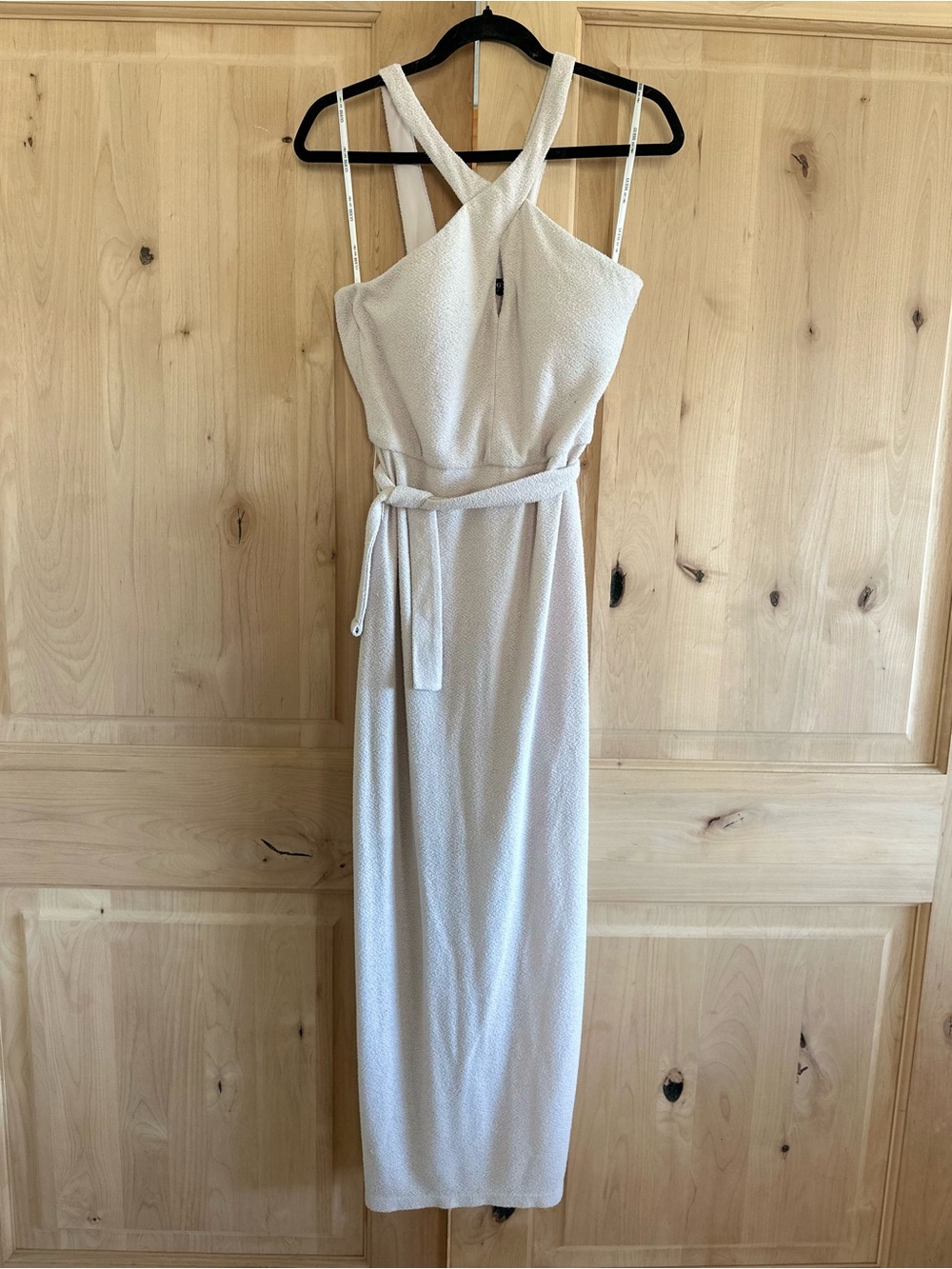 Guess Cream Keyhole Maxi Dress